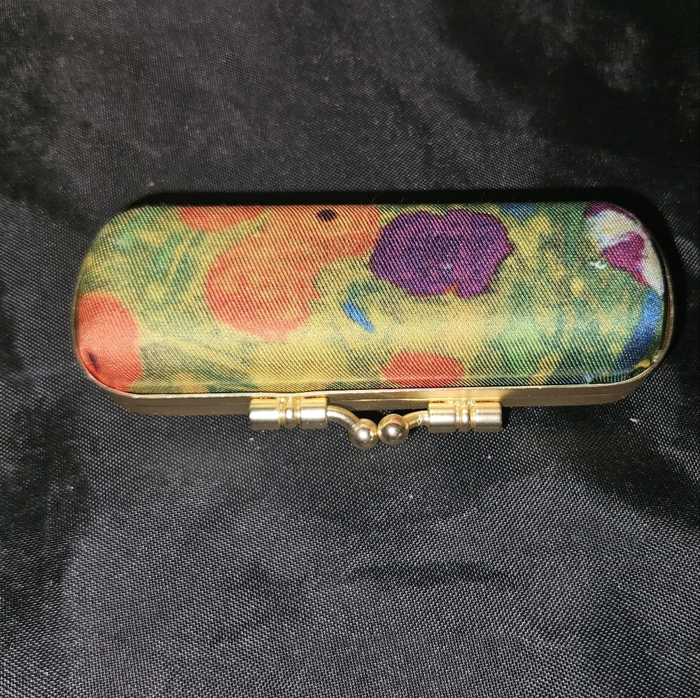 Floral Print Clasp Lipstick Case - Multicolor